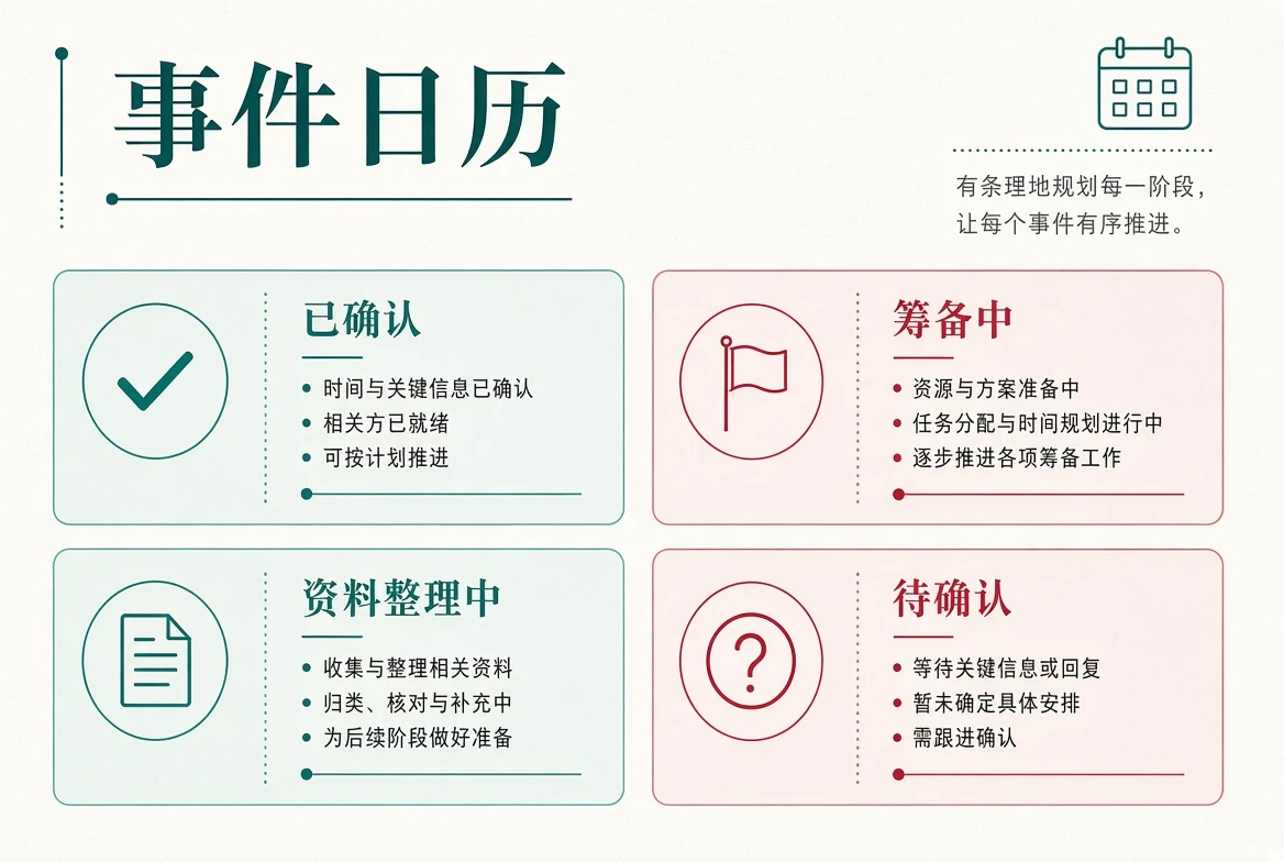 娱乐活动及影视事件进度日历